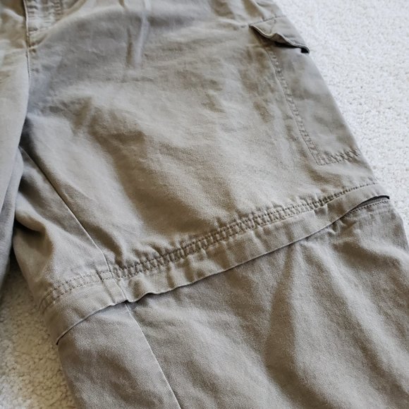 Columbia Convertible Cargo Pants Mens 38X29.5 Zip Off Shorts Tan Hiking Preowned - Picture 3 of 12